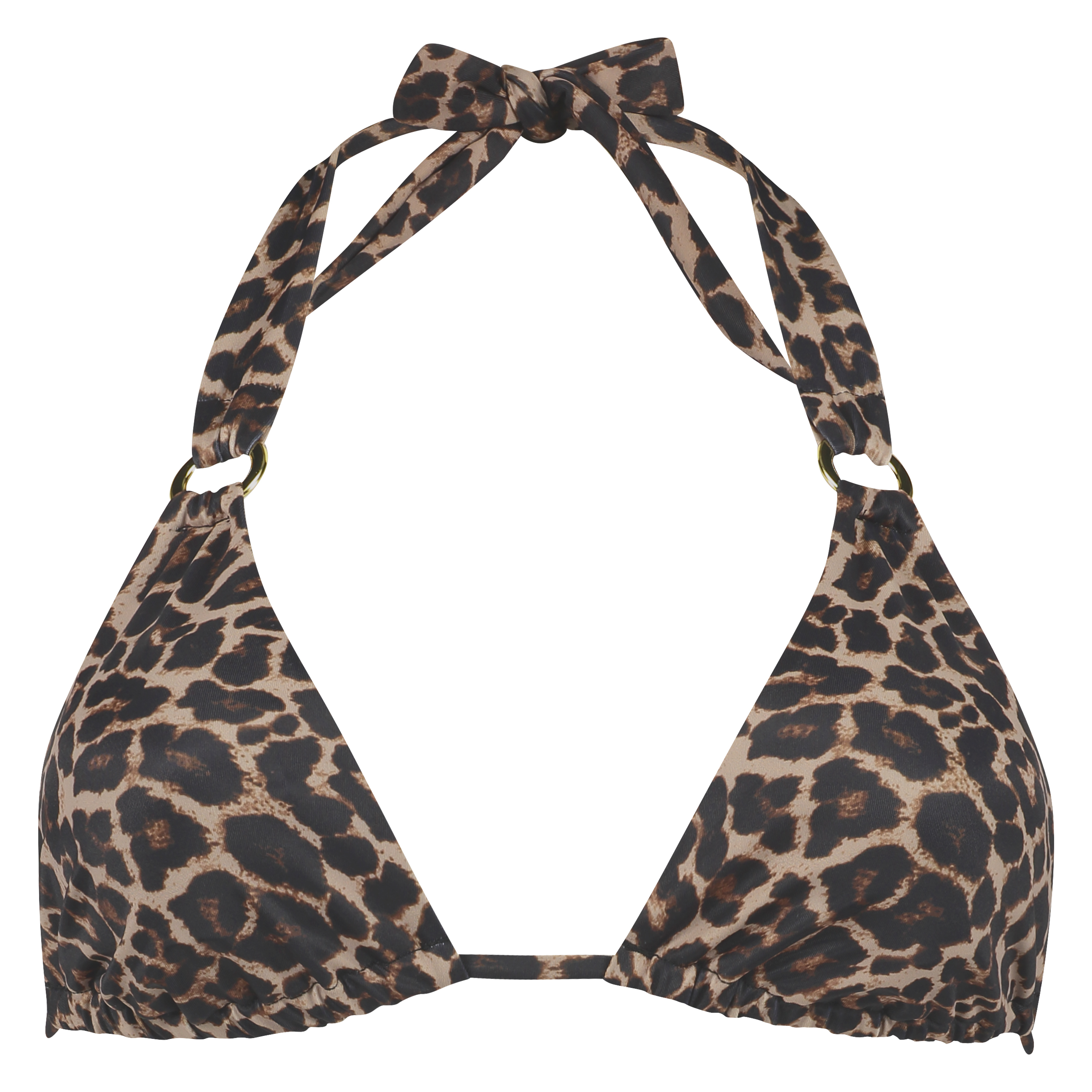 Leopard triangle bikinitopp, Beige, main