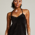 Velvet lace cami, Svart