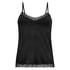 Cami-topp Velours Lace, Svart