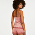 Velvet lace shorts, Rosa