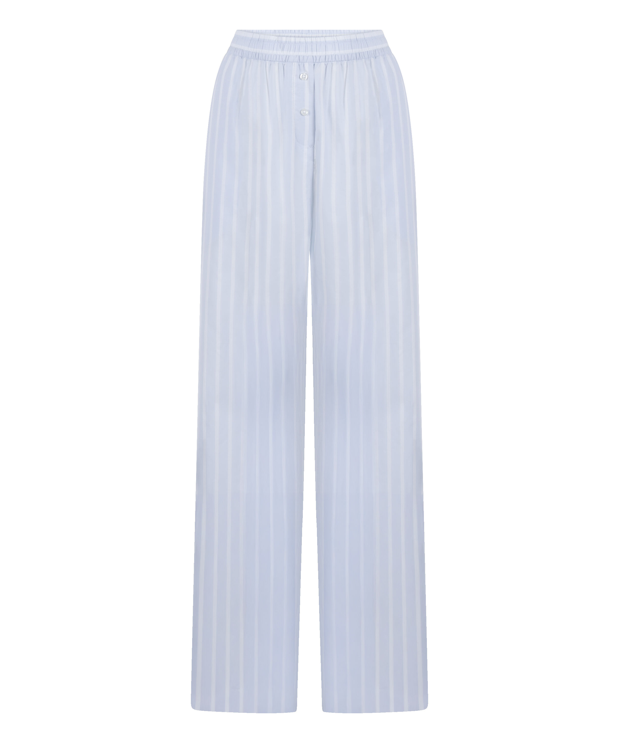 Pant Woven Cotton Stripe, Bl&aring;