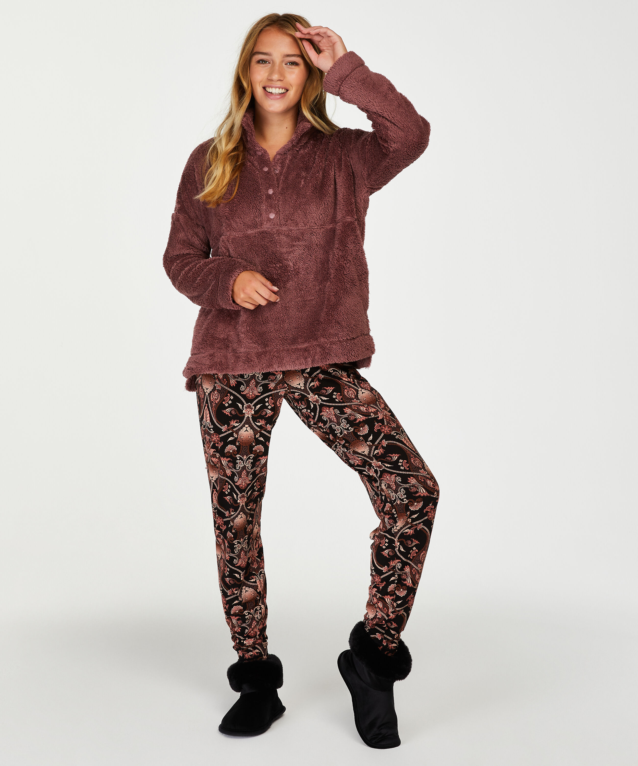 Jersey pysjamasbukser, Svart