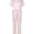 Pysjamassett Cotton Print, Rosa