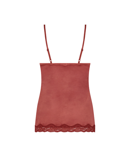Cami-topp Velours Lace, Rosa