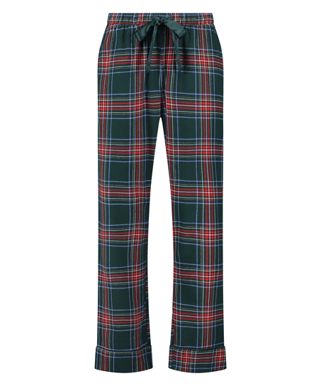 Flannel pysjamasbukse, Grønn