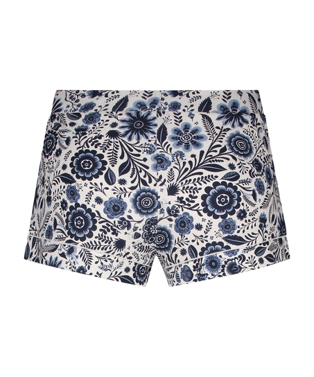 Jersey pysjamasshorts, Hvit