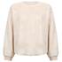 Langermet Topp Fluffy Fleece, Beige