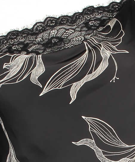 Lotus satin slipkjole, Svart