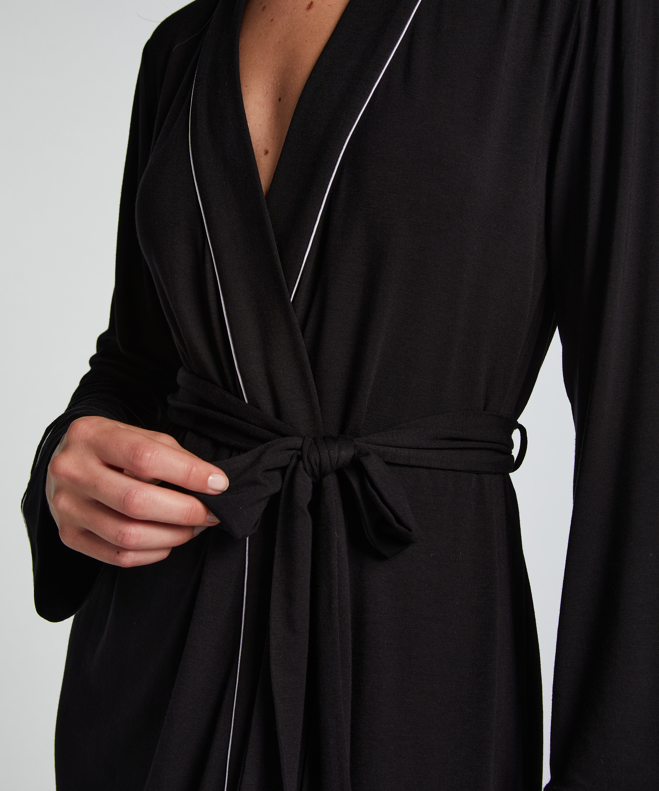 Short Jersey Robe Essentials, Svart, main