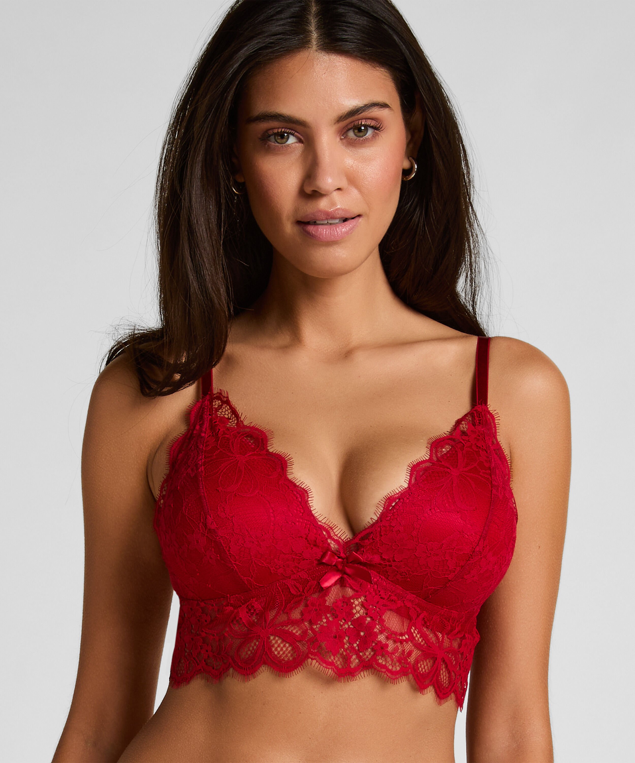 Marianna Triangle Bralette, Rød