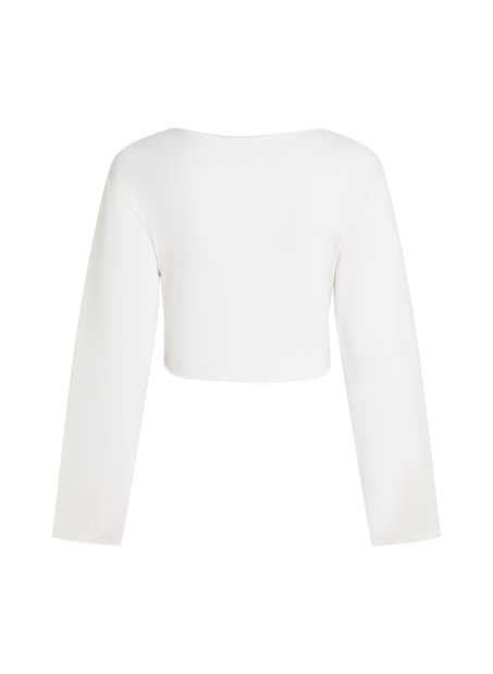 Strand Strikketopp, Hvit