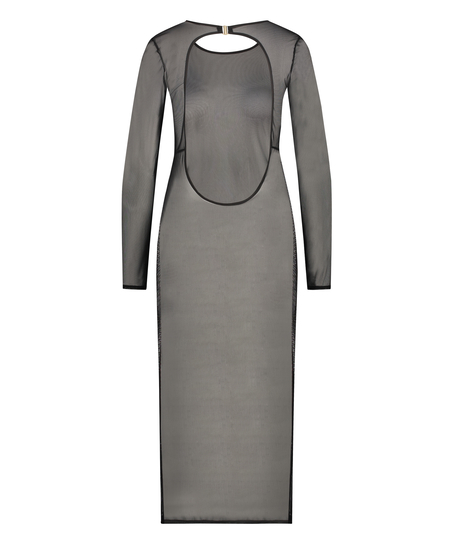 Lang flortynn kjole, Svart