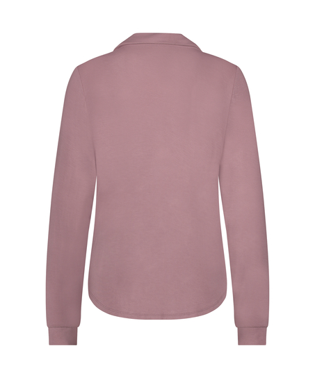 Essential langermet jakke i jerseystoff, Rosa
