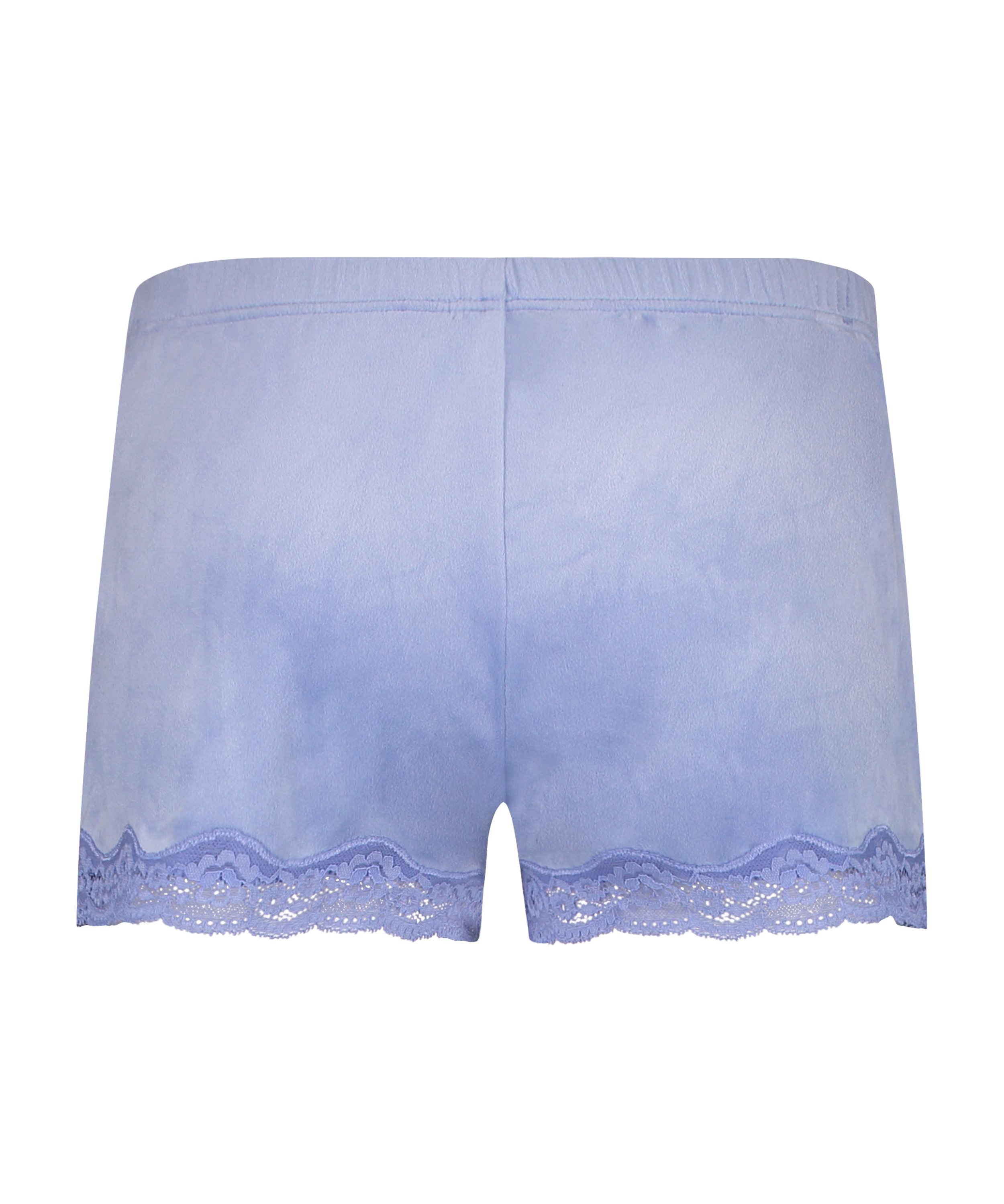Velvet lace shorts, Blå, main