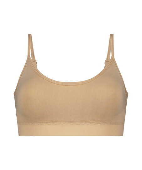 ﻿Strappy Bralette, Beige