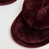 Slippers Velours fur, Rød