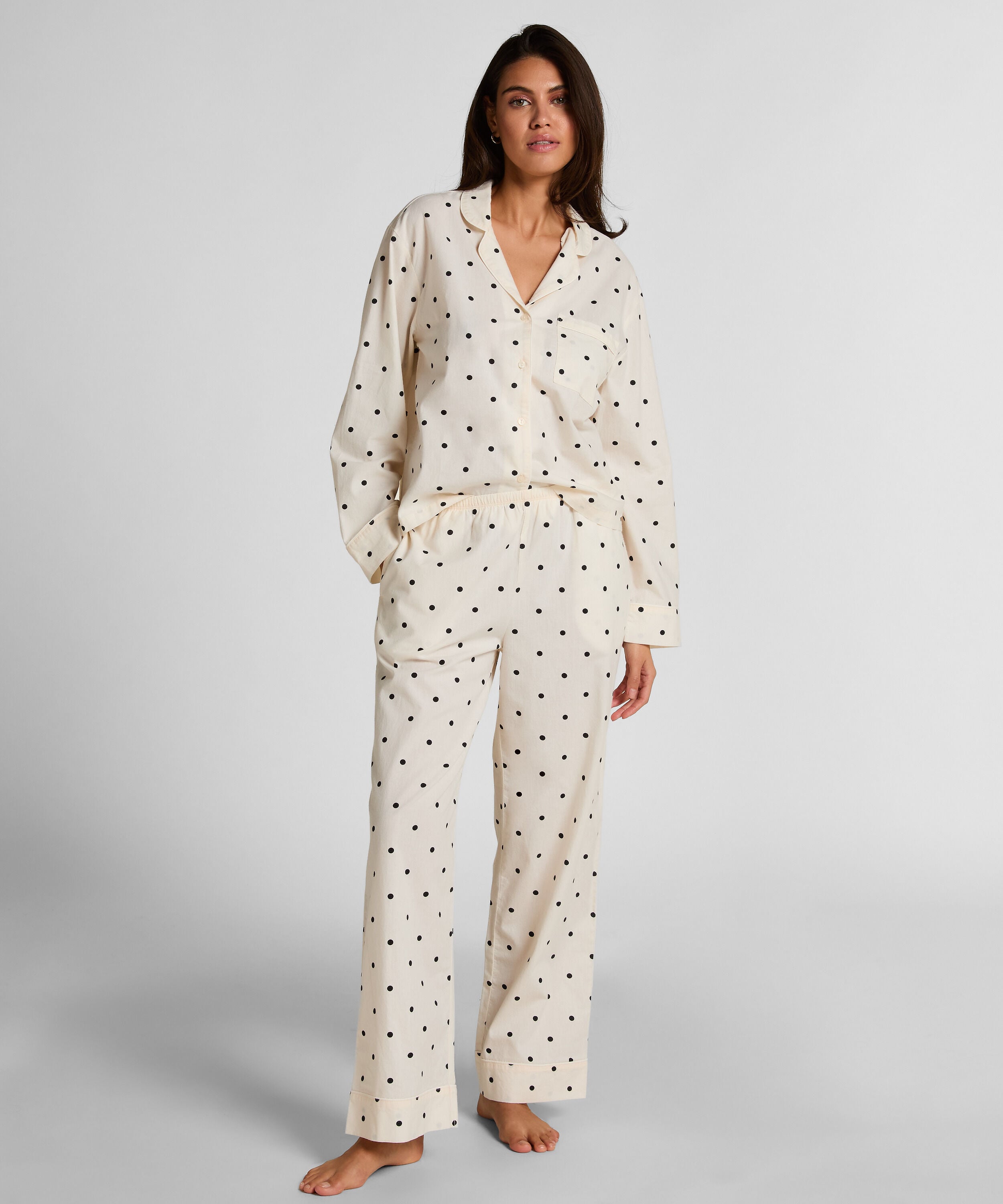 Pant Cotton Dot, Hvit