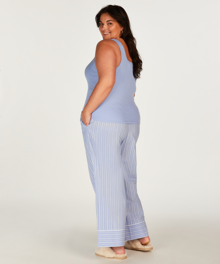 Jersey tank topp, Bl&aring;