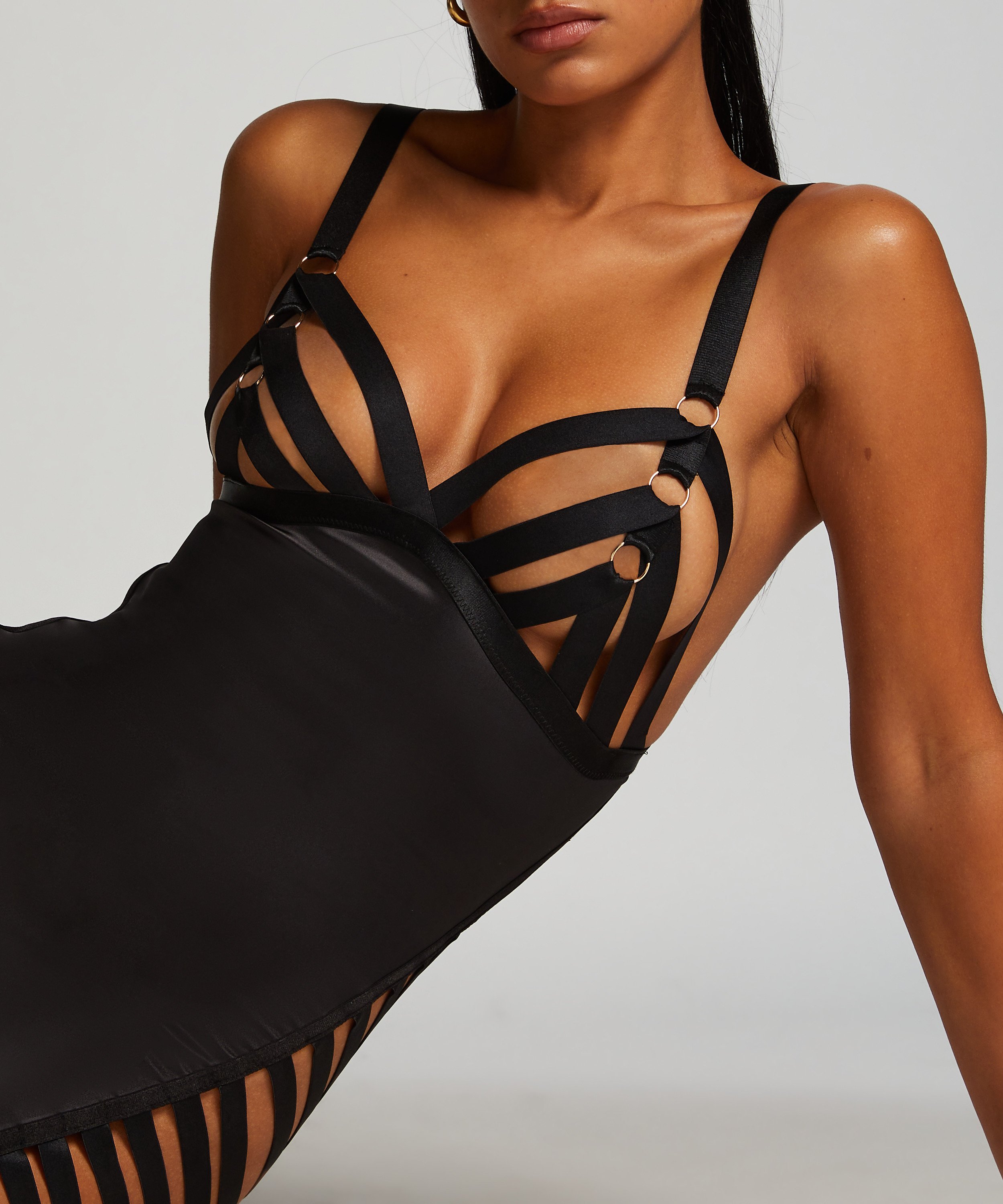 Slipkjole Brooke, Svart, main