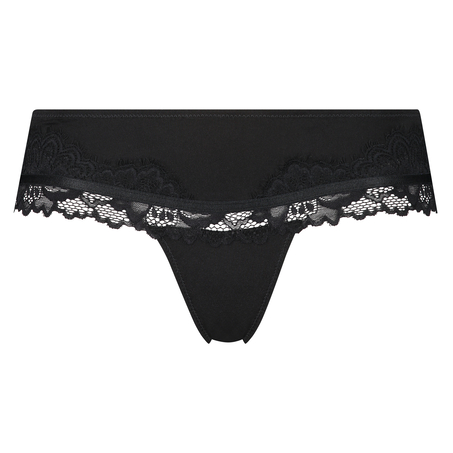 Yvonne hipster-string, Svart