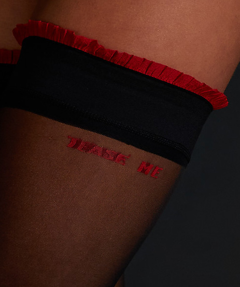 Private stayups 15 denier, Rød, main