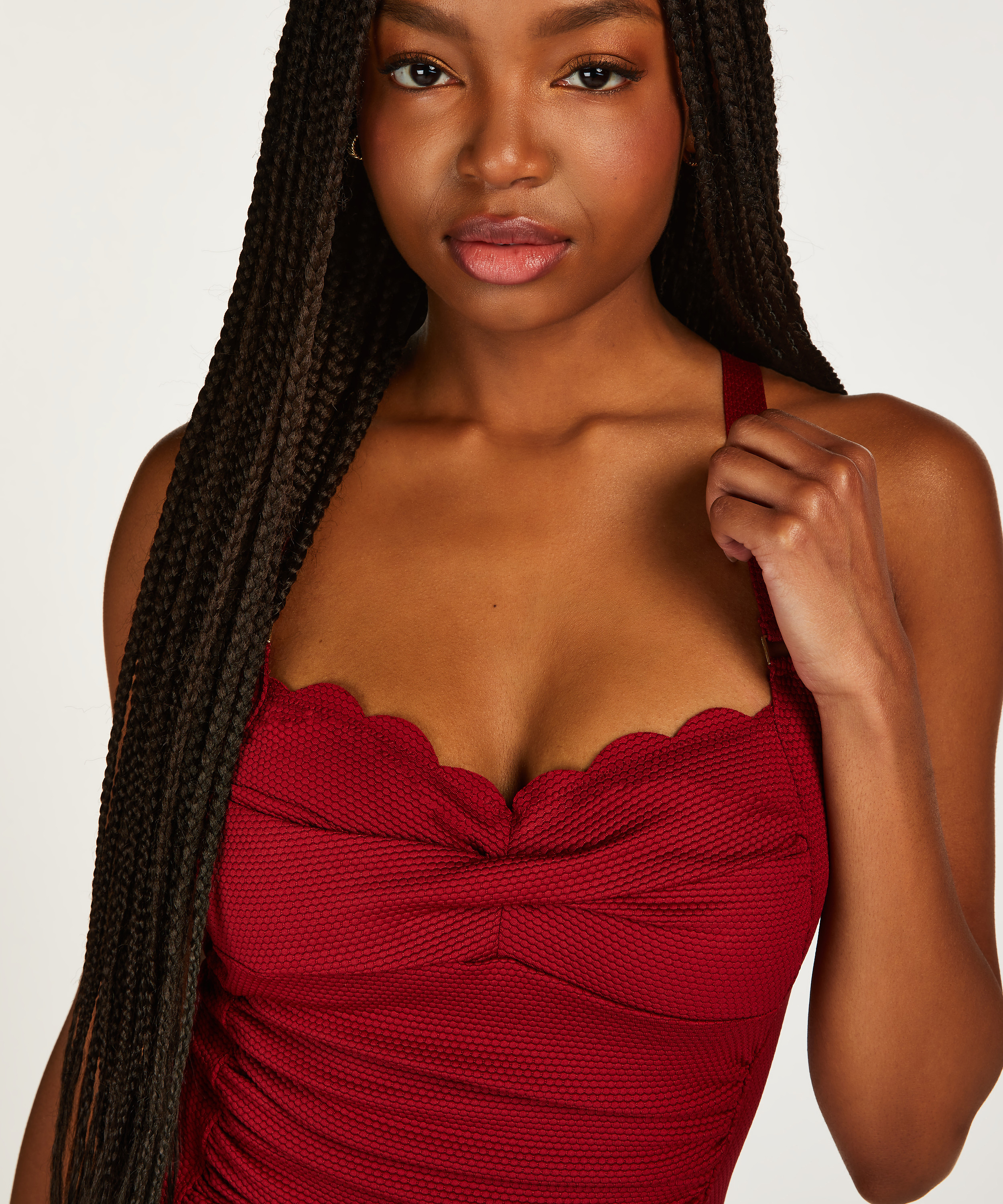 Badedrakt Scallop, Rød, main