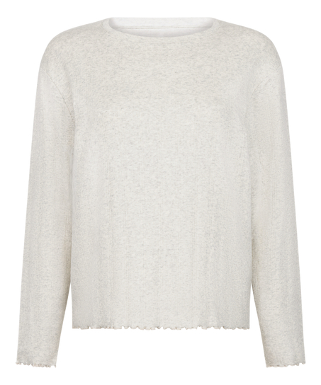 Pyjama Top Loose Pointelle, Gr&aring;