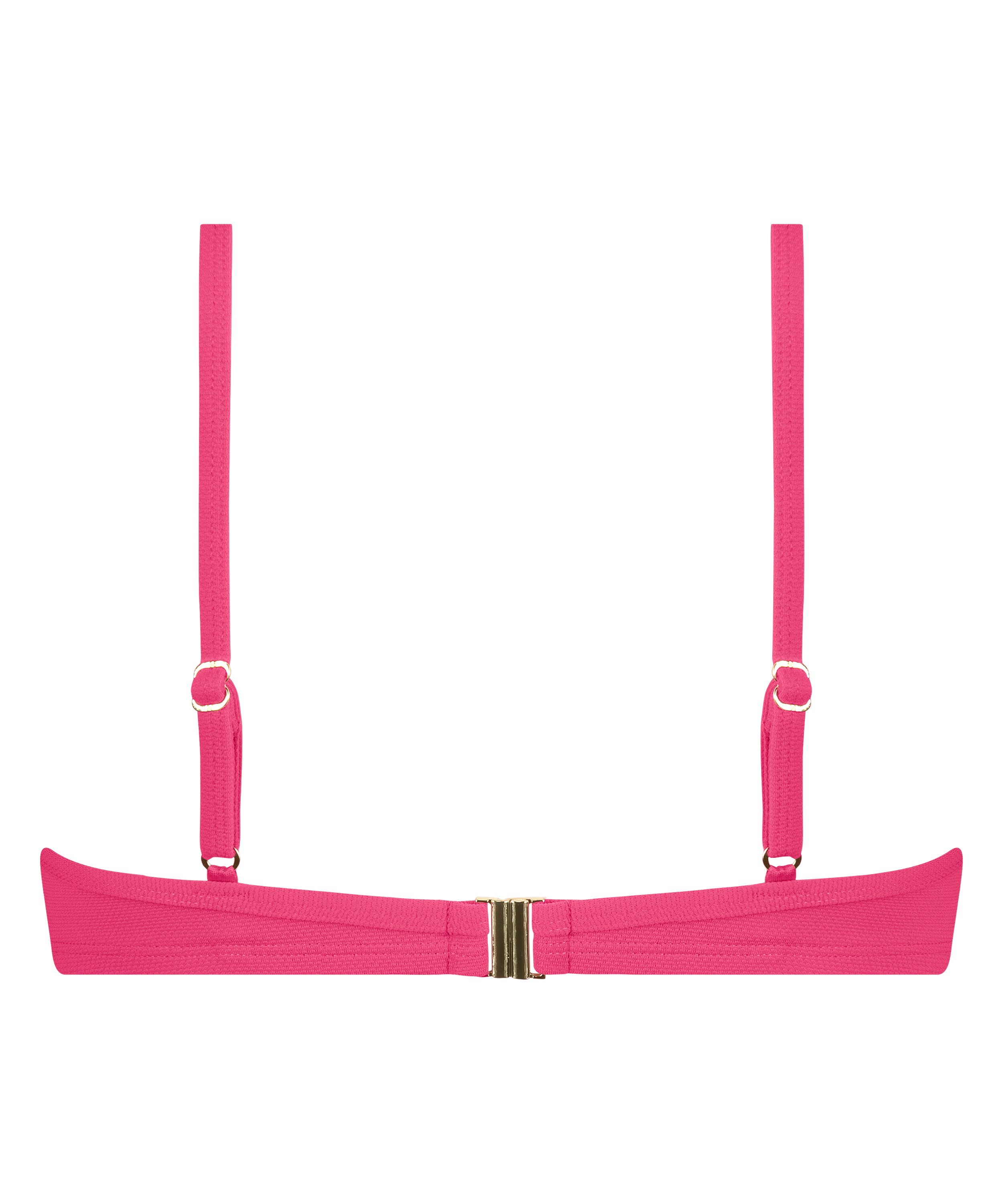 Scallop Polstret bikinitopp med underspiler, Rosa, main
