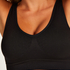 Sømløs crop-topp, Svart