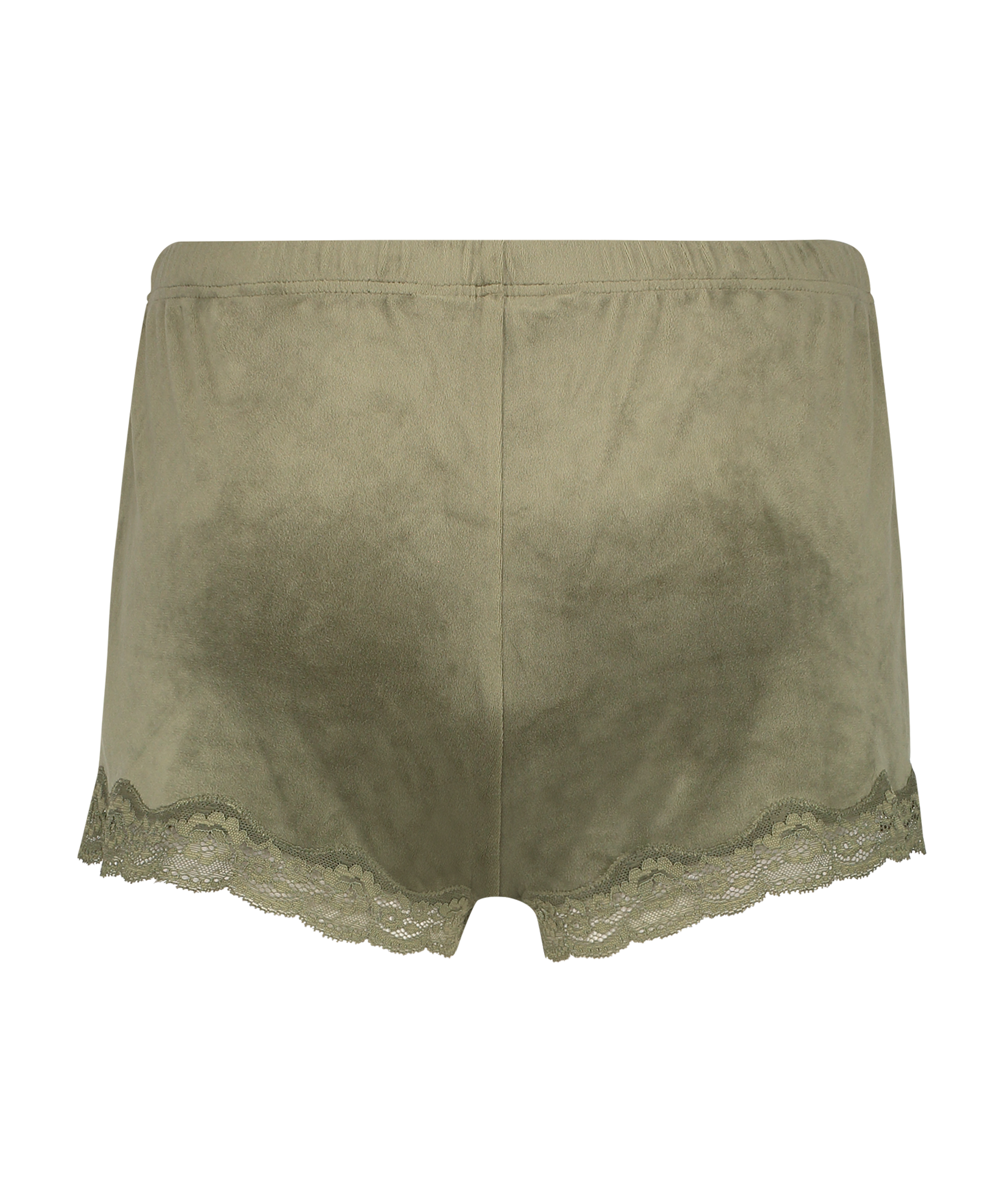 Velvet lace shorts, Gr&oslash;nn, main