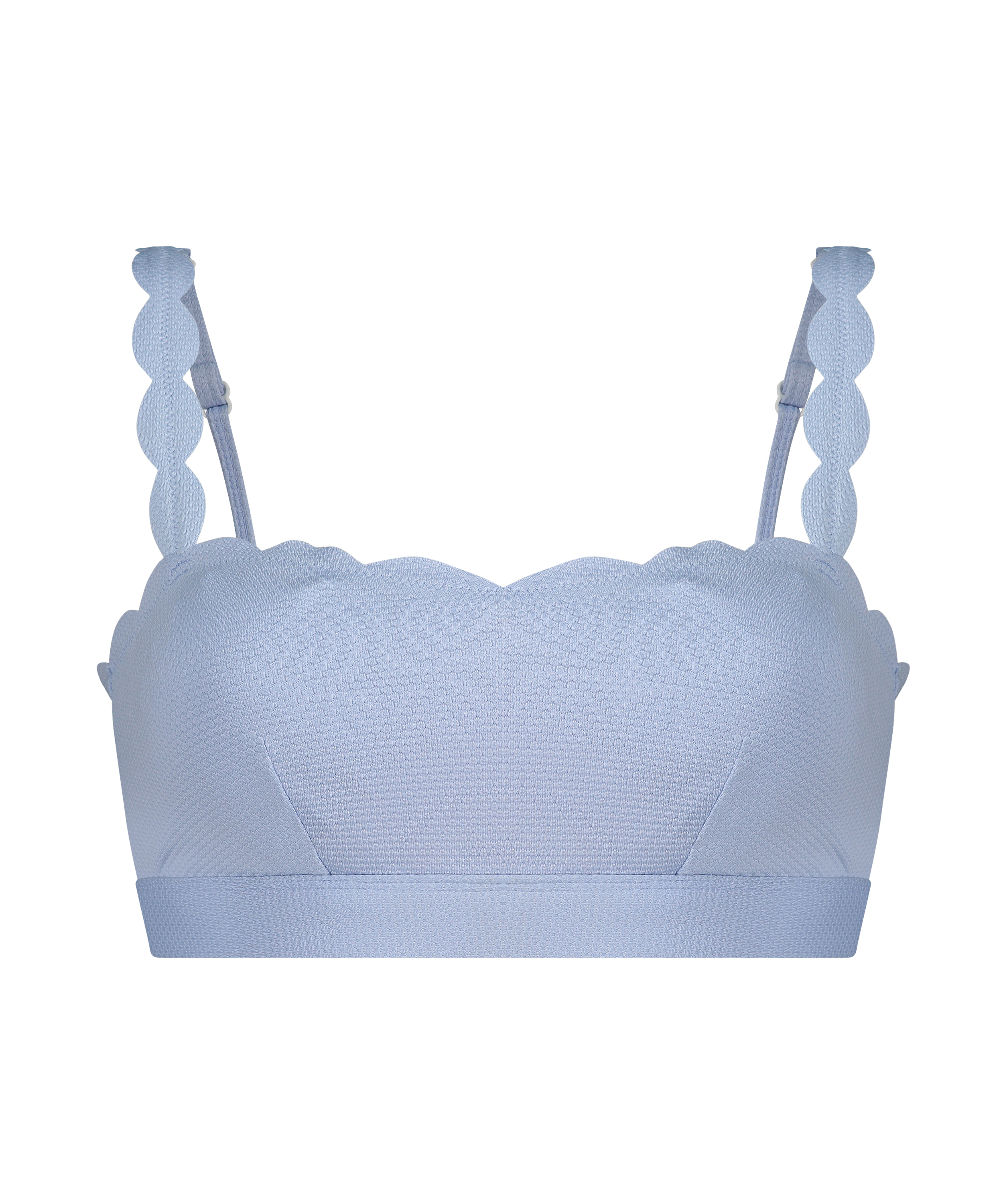 Scallop avskjært topp, Blå, main