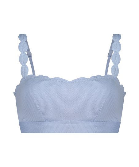 Scallop avskjært topp, Blå