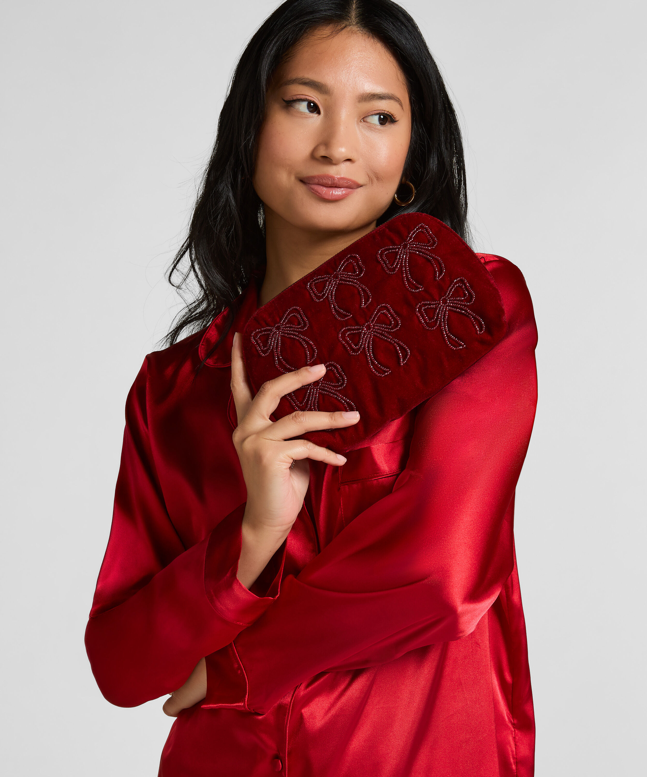 Bow makeup-veske, Rød