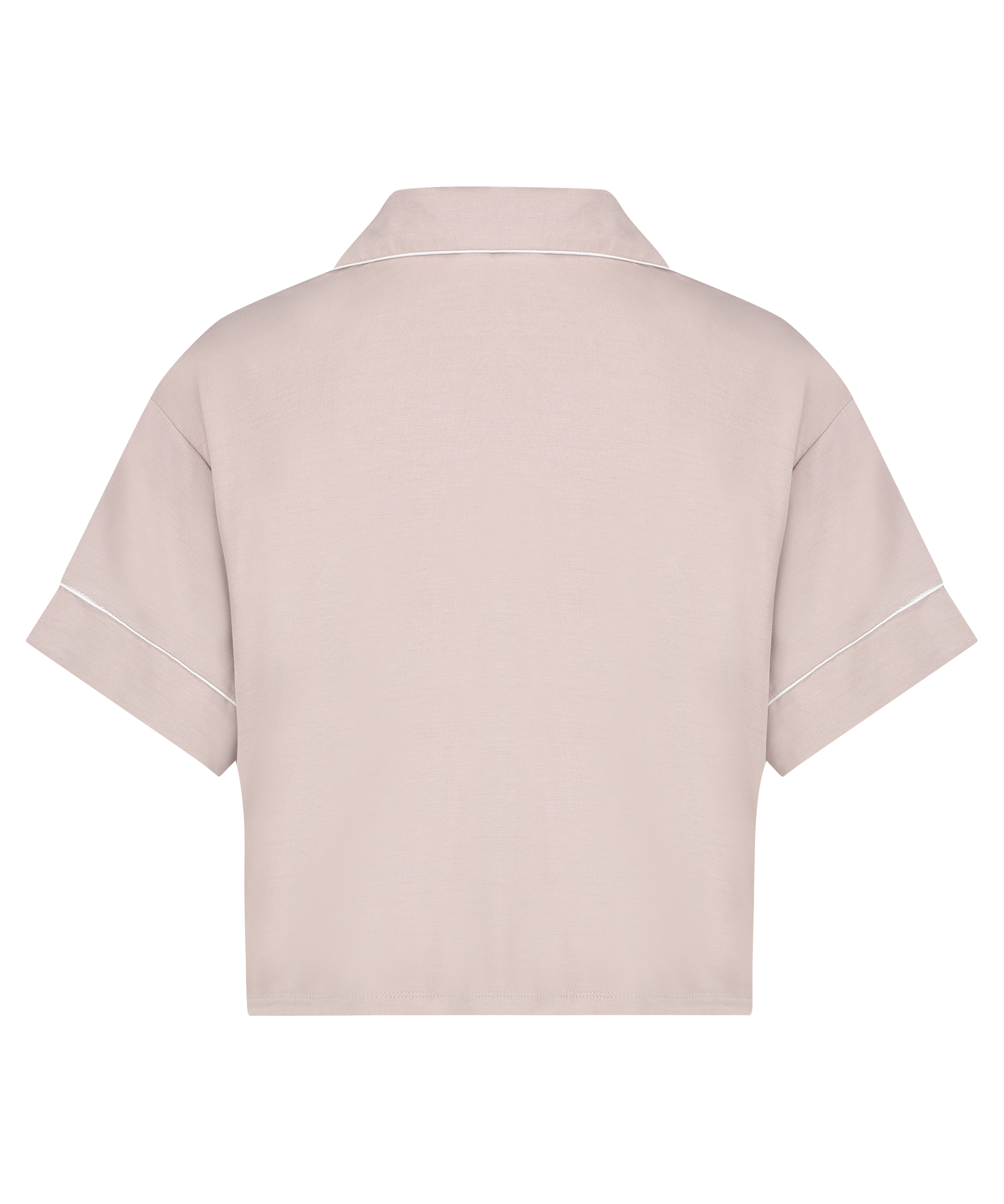 Essential kortermet jakke i jerseystoff, Beige, main