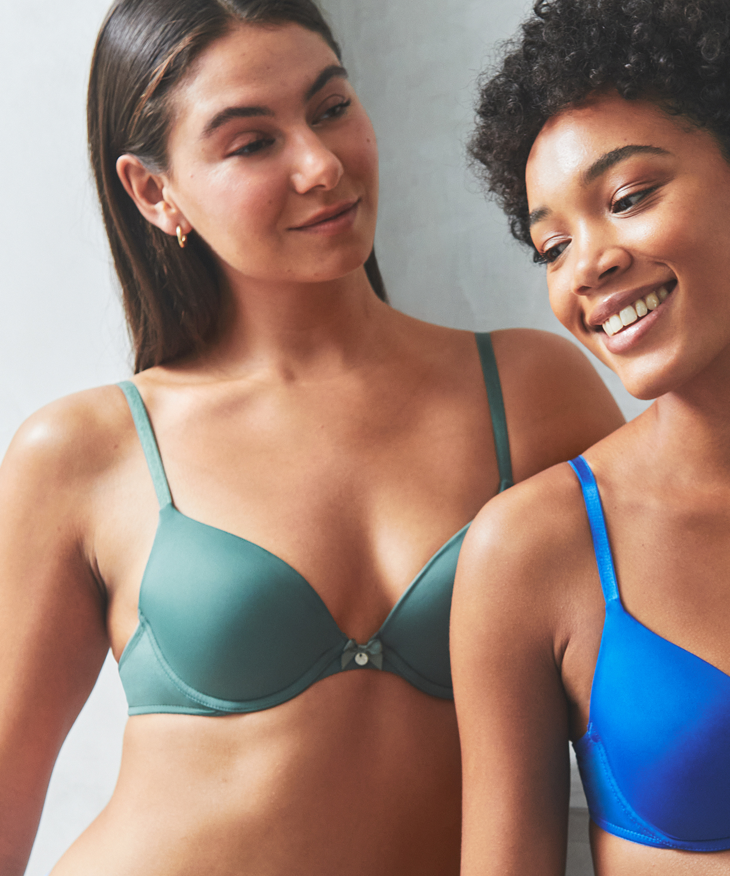 ﻿Vattert bh med bøyle Plunge, Grønn, main