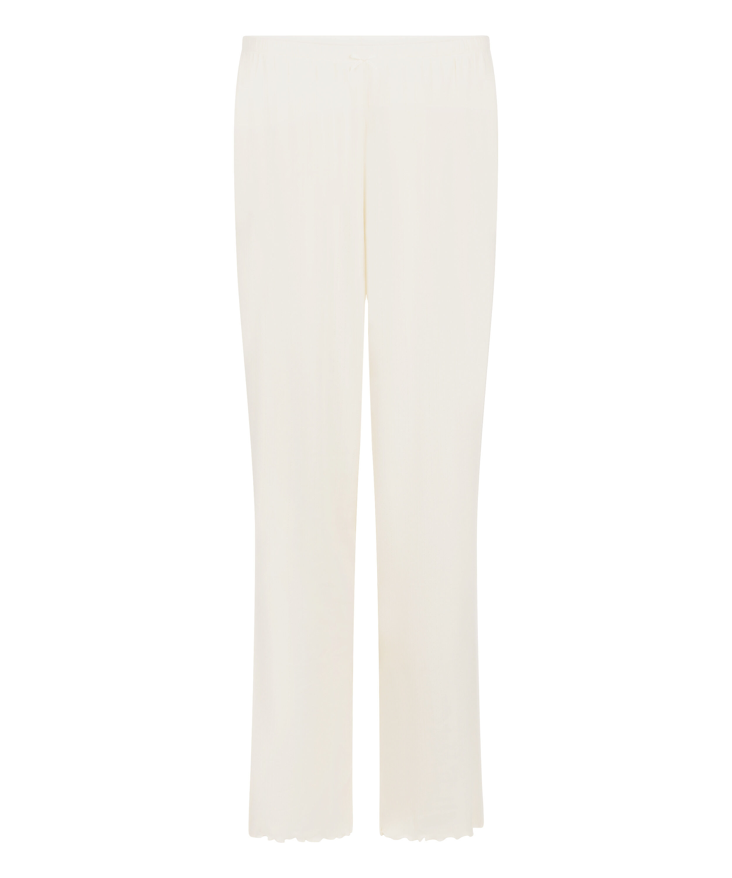 Pyjama Pant Loose Pointelle, Hvit