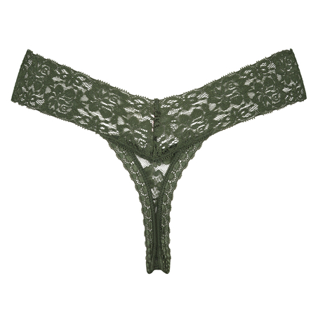 Floral lace g-streng, Grønn
