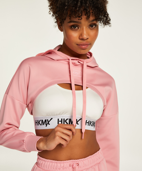HKMX Hoodie Cropped, Rosa