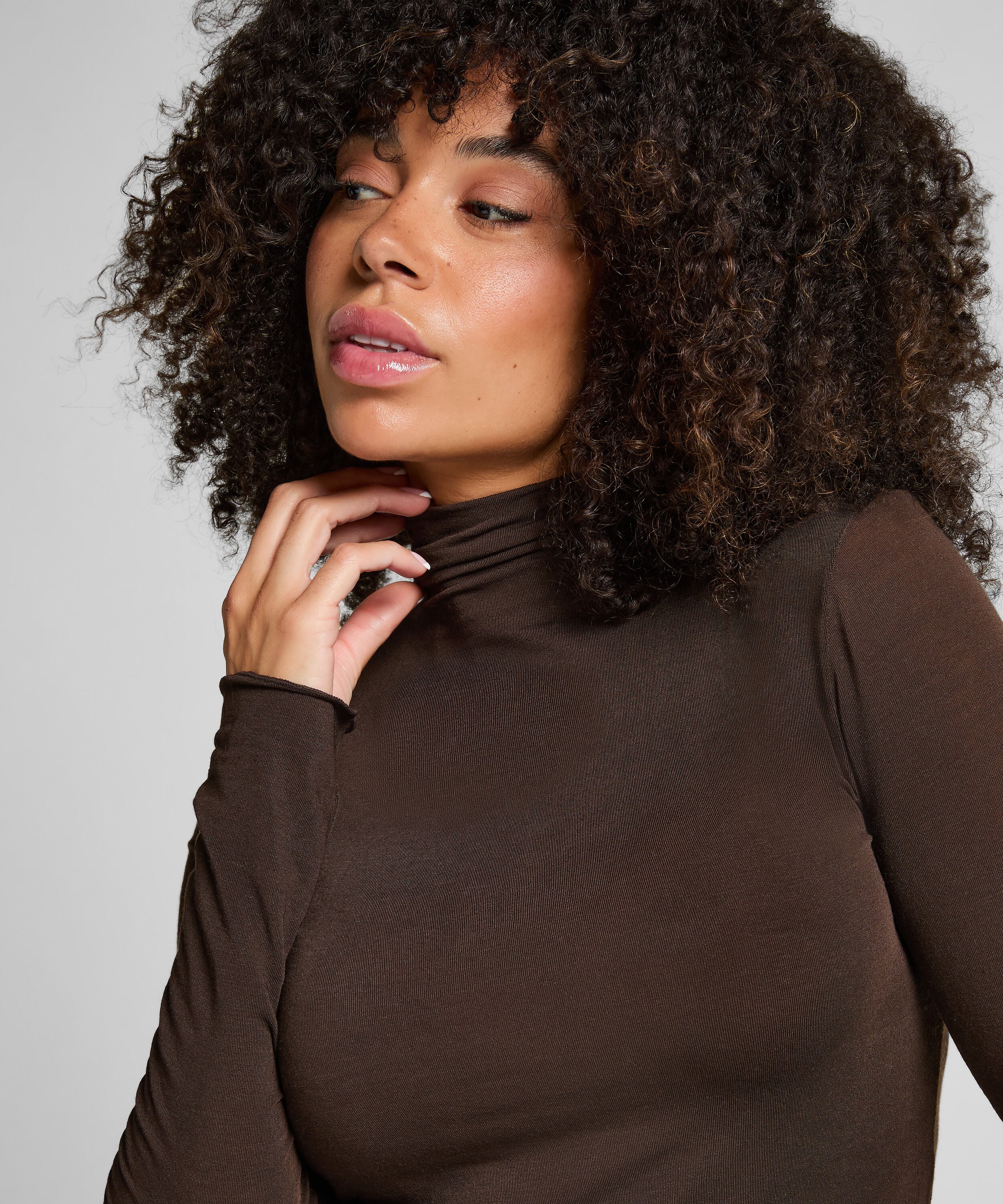super soft Cashmere-skjorte med Høyhalset Genser
