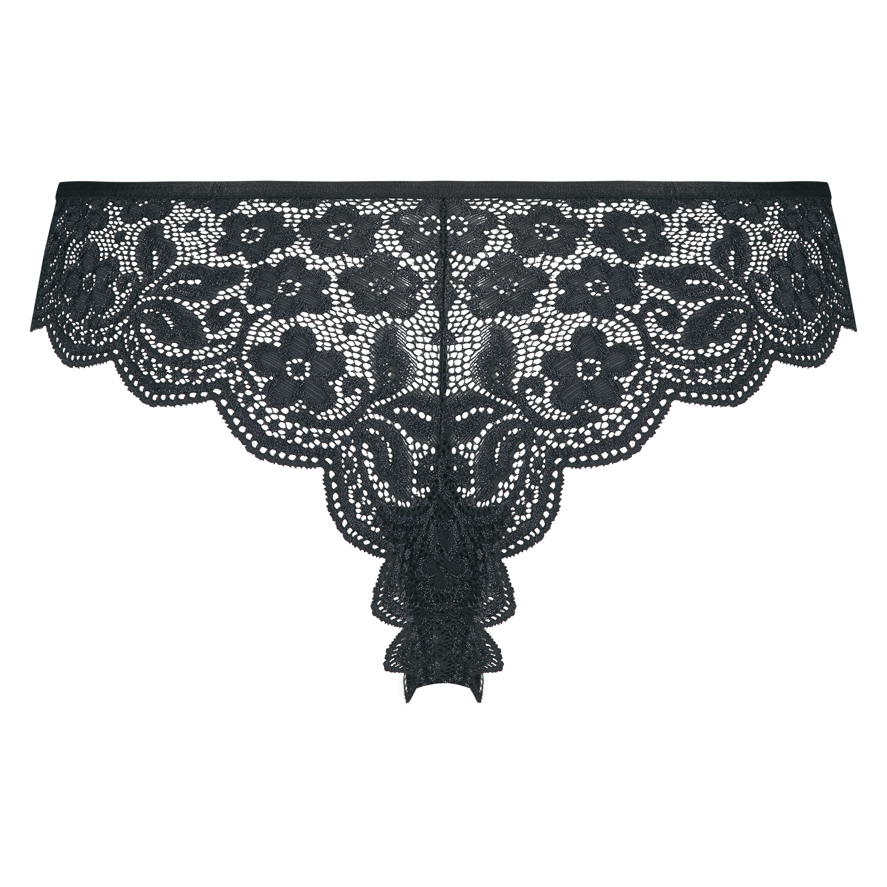 Høy brasiliansk i blondestoff, Svart, main