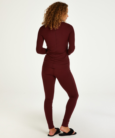 Waffle Placket pysjamas, Lilla