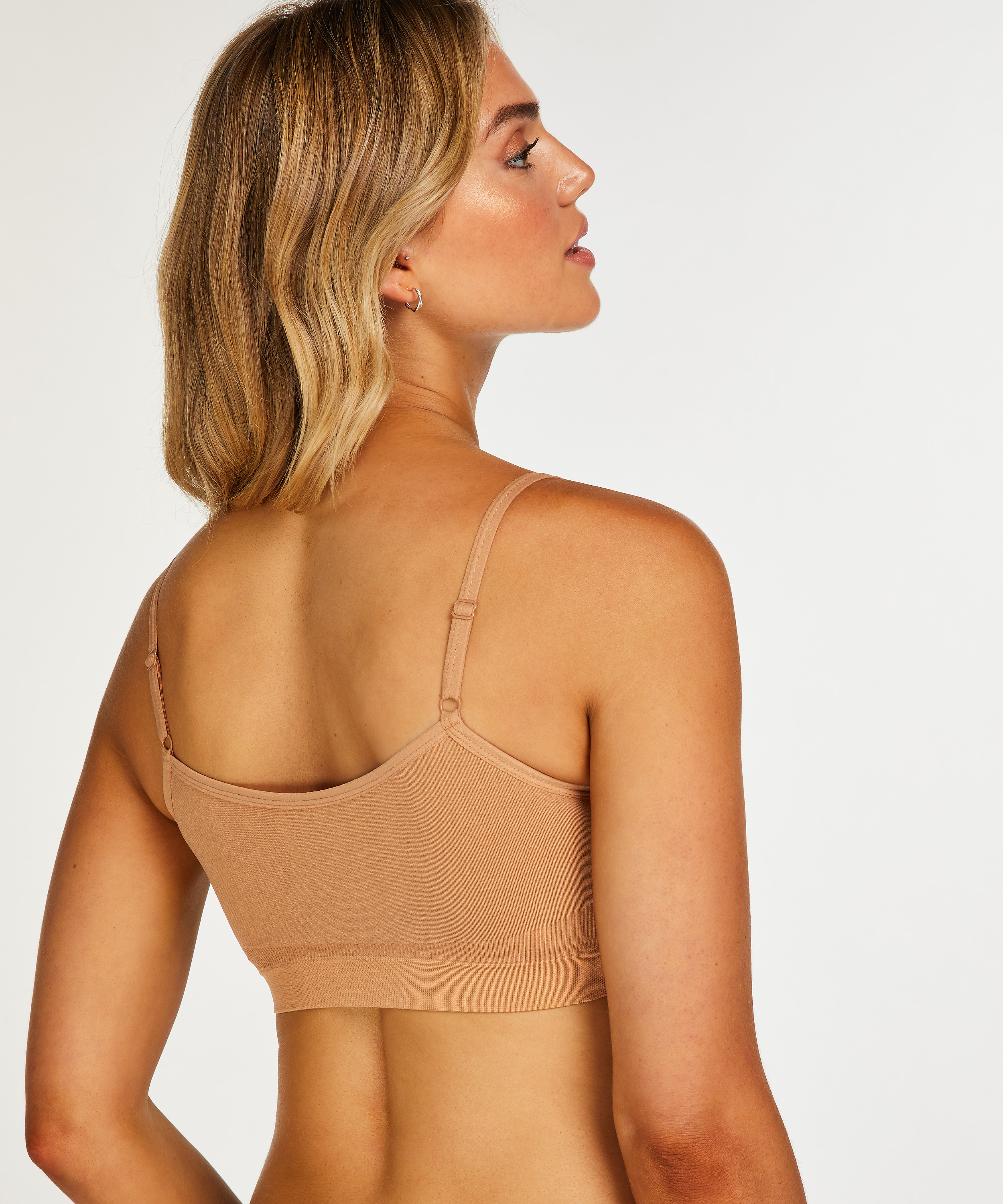 ﻿Strappy Bralette, Beige, main