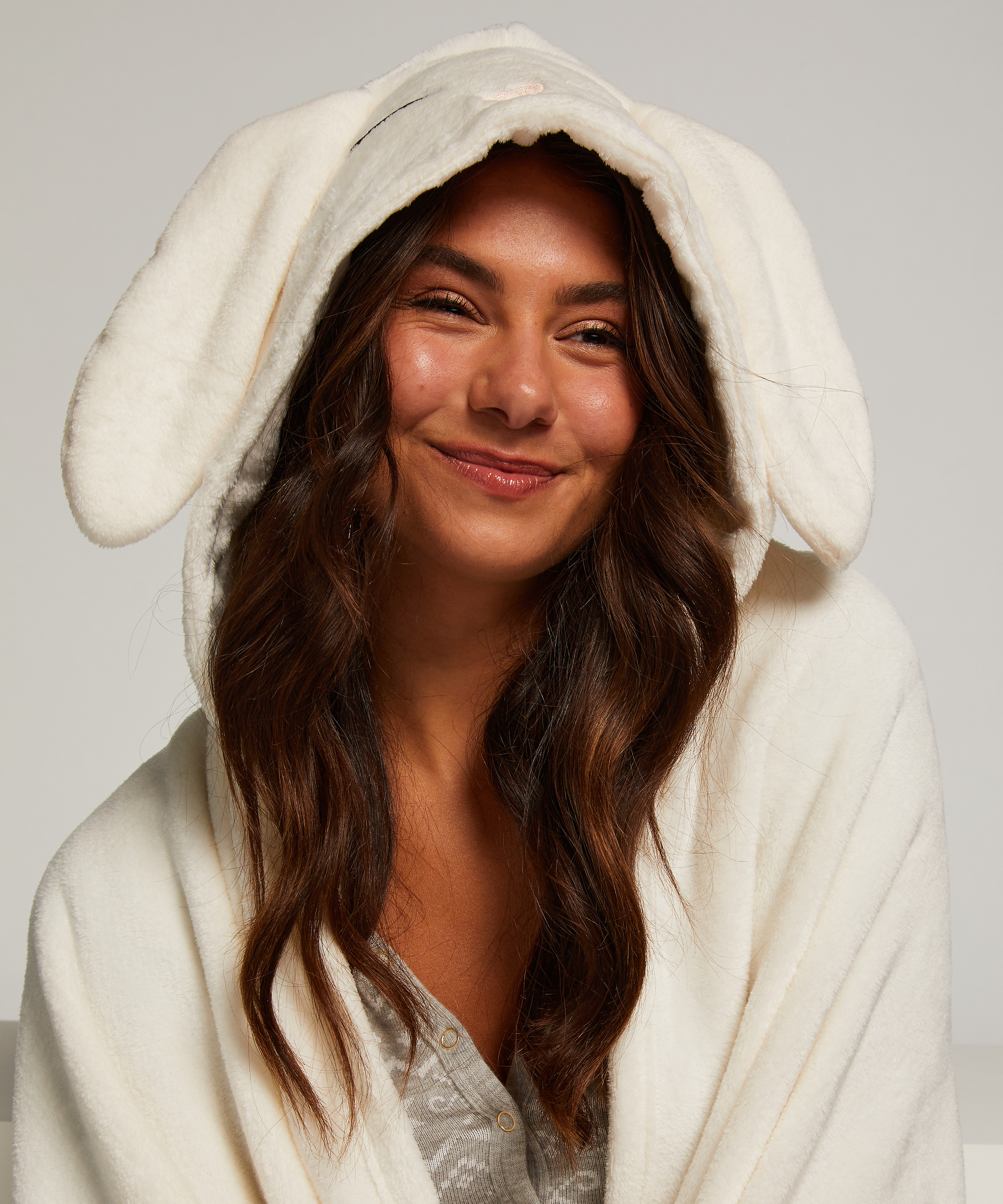 Winter Bunny Snuggle Blanket, Hvit, main