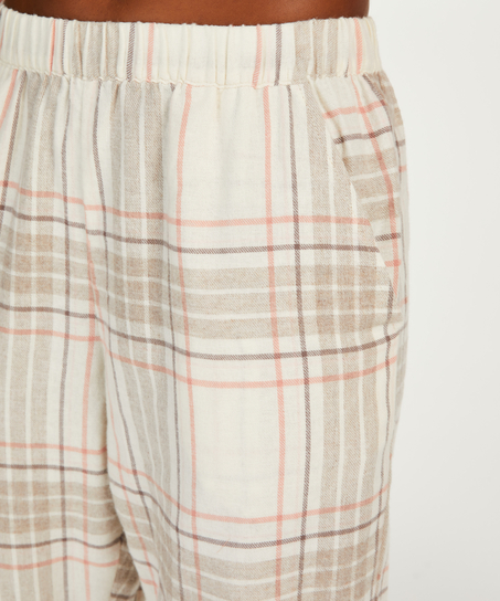 Tall Twill Check pysjamasbukse, Grå