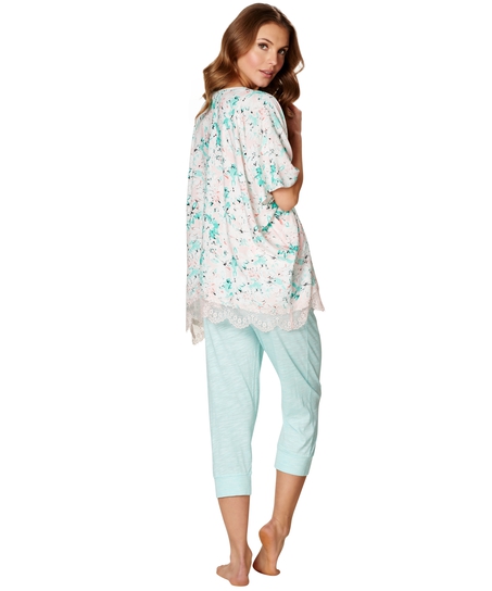 Kimono Macy lace print, Bl&aring;