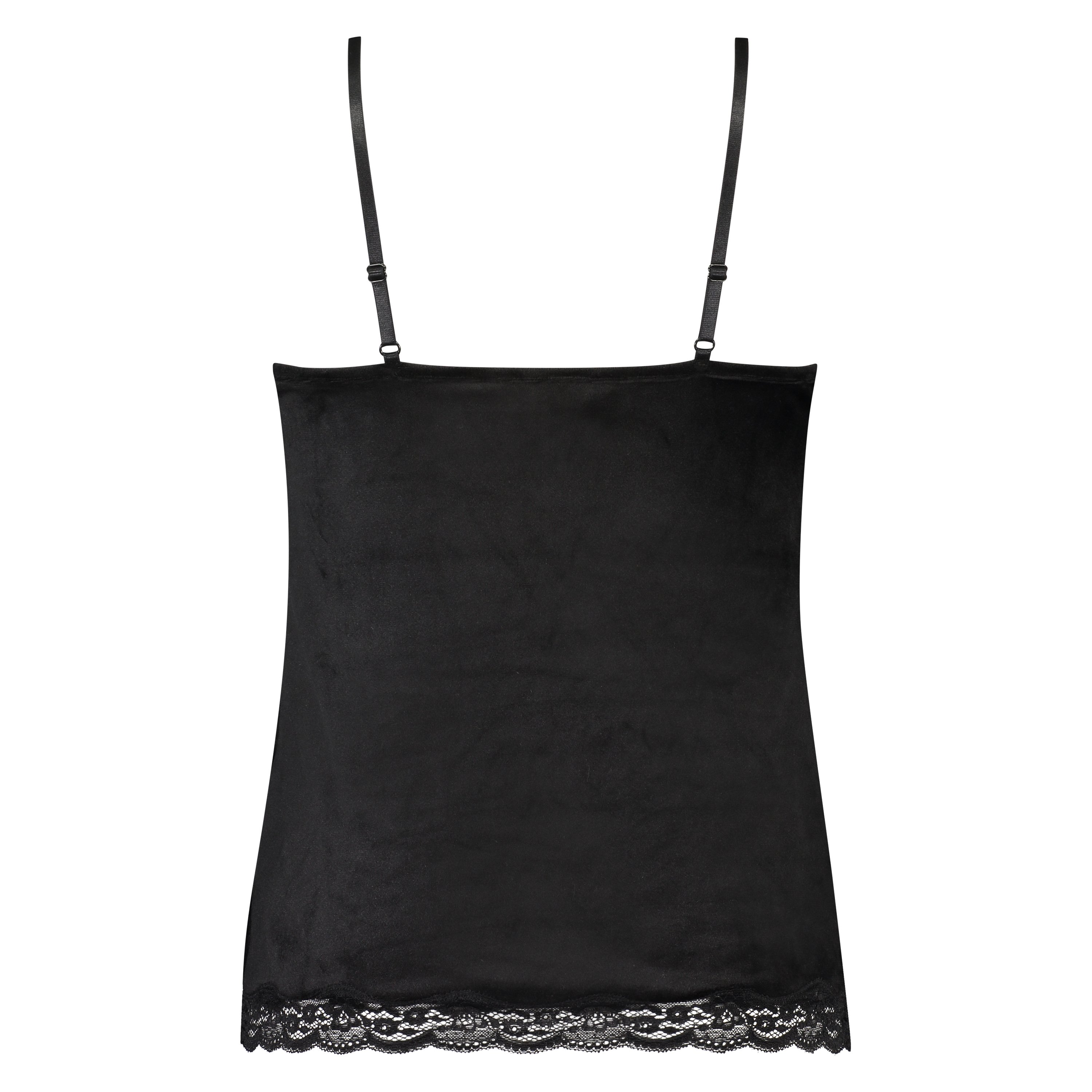 Cami-topp Velours Lace, Svart, main