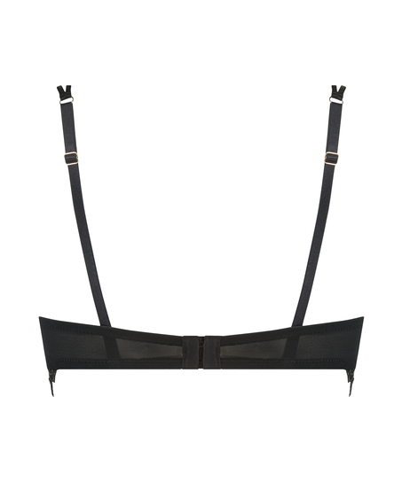 Longline upolstret BH med spiler Mila, Svart