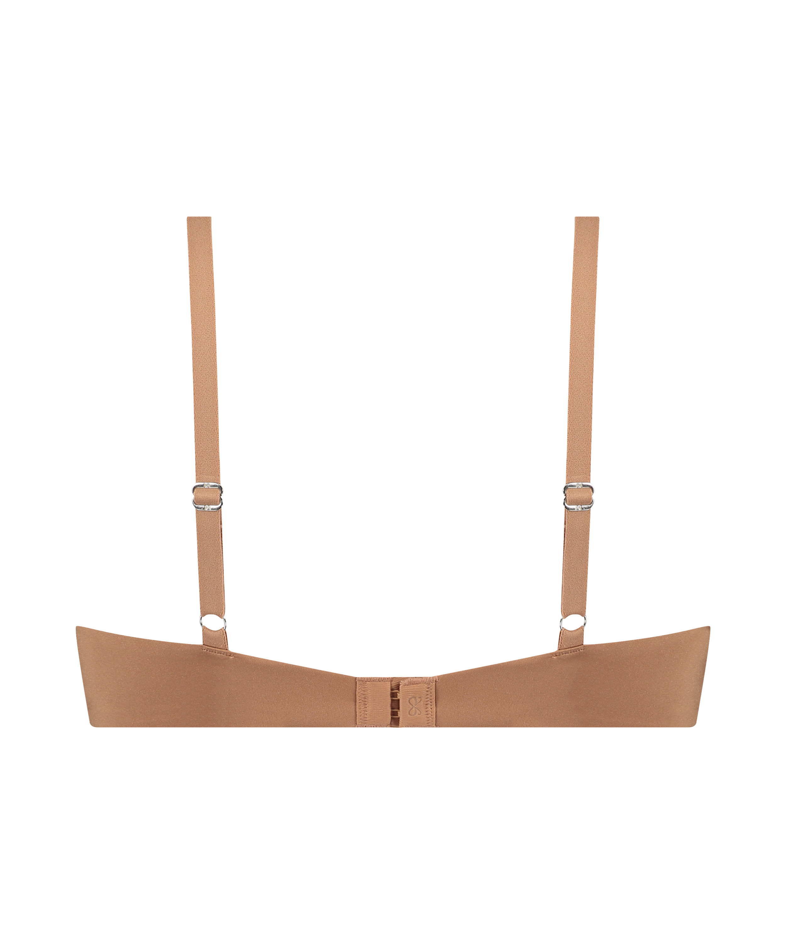 Polstret pushup-BH med bøyle Smooth, Brun, main