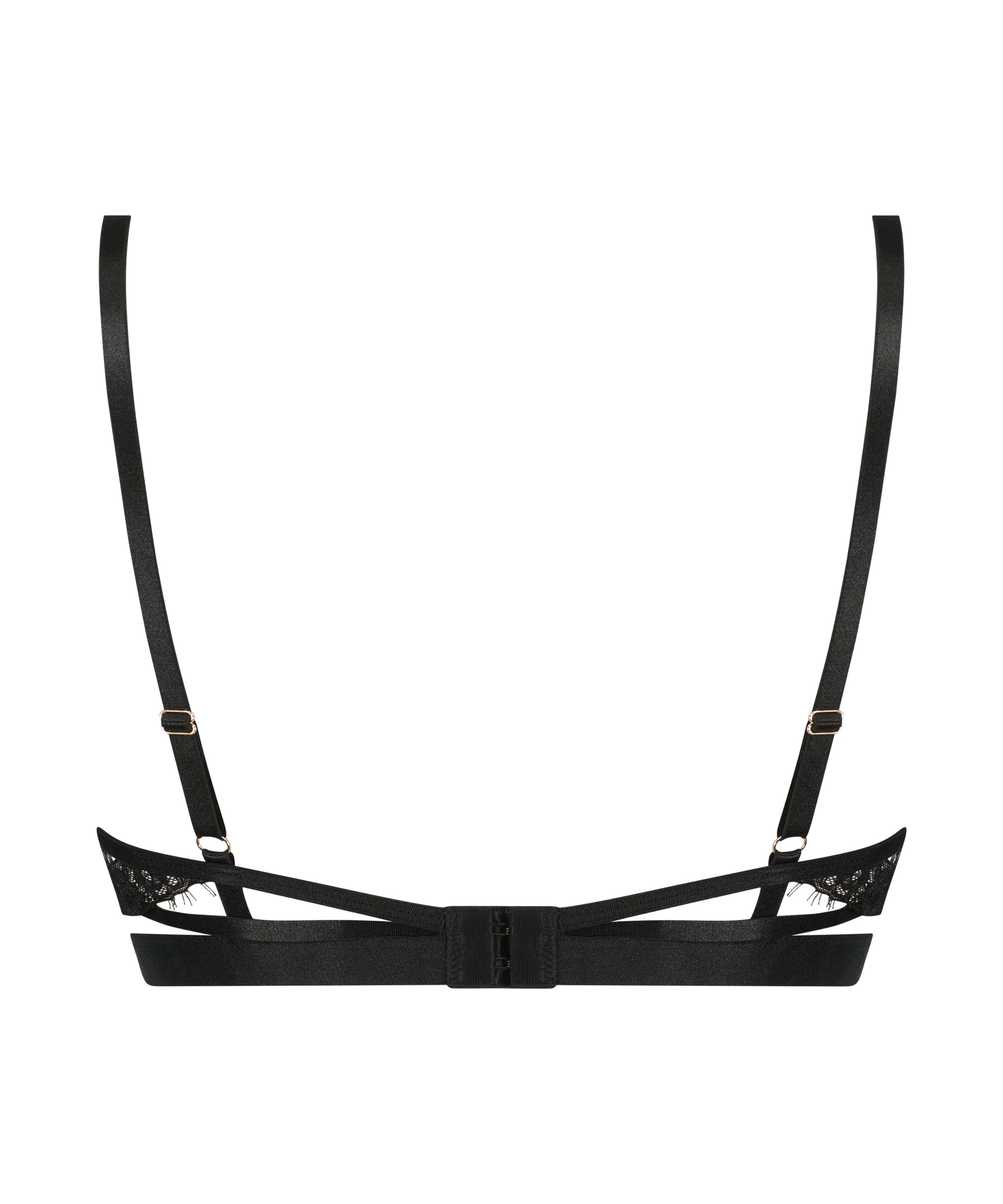 Talluhla polstret BH med spiler, Svart, main