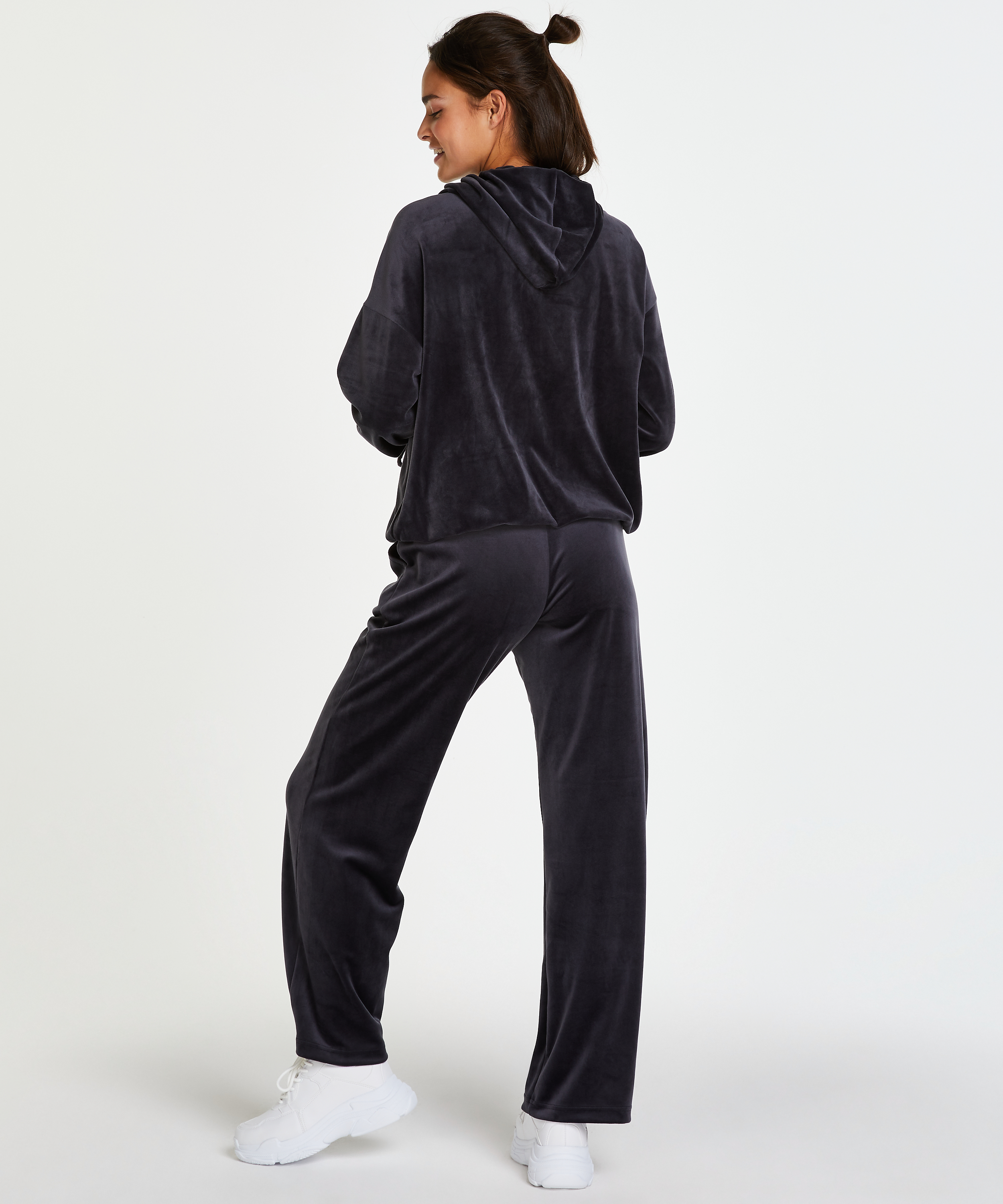 Velours pysjamasbukse, Gr&aring;, main